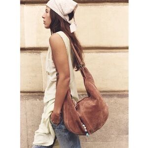 FREE PEOPLE Roma Suede Tote Bag